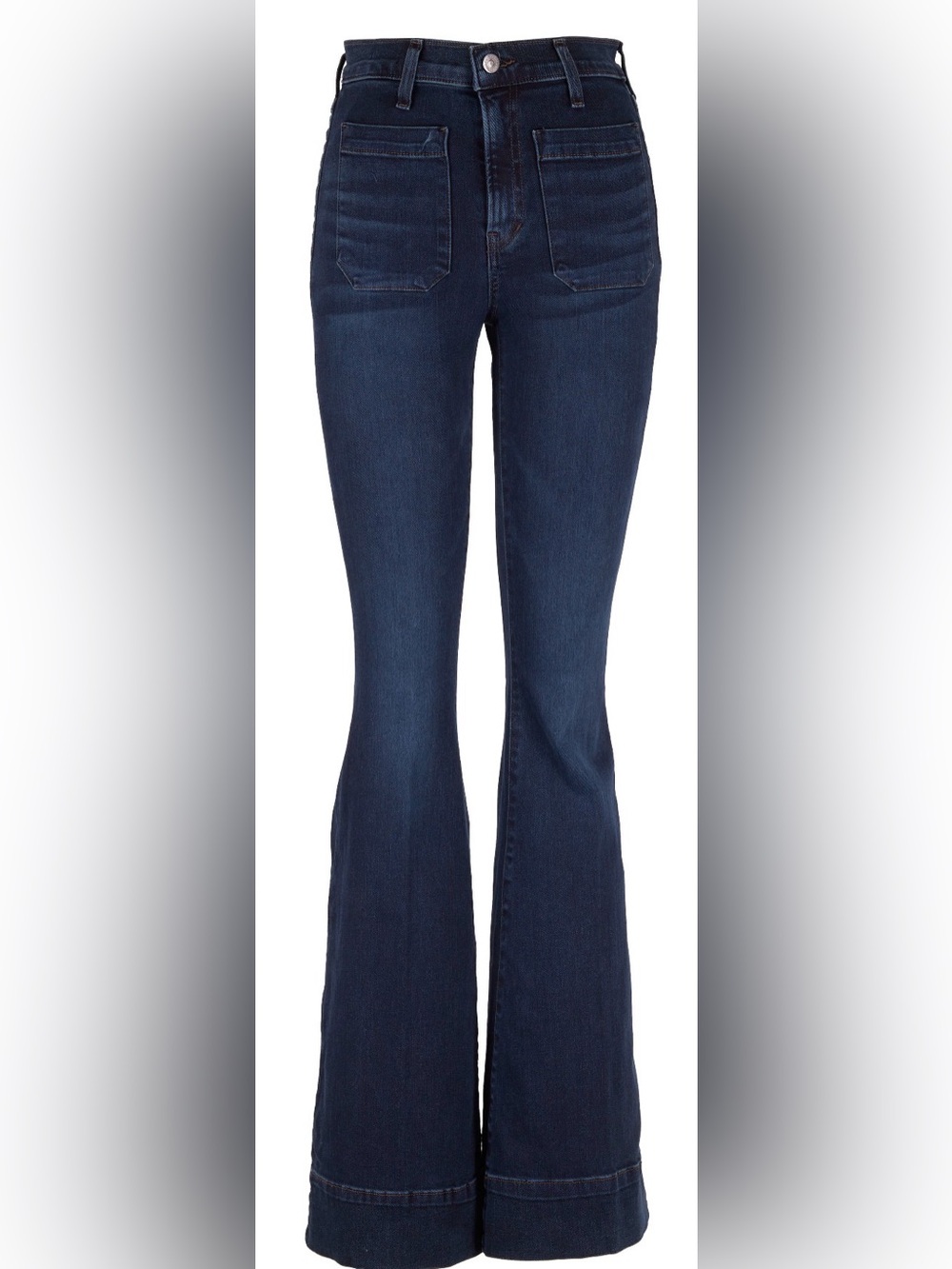 Veronica Beard Indigo High-Rise Flare Jeans